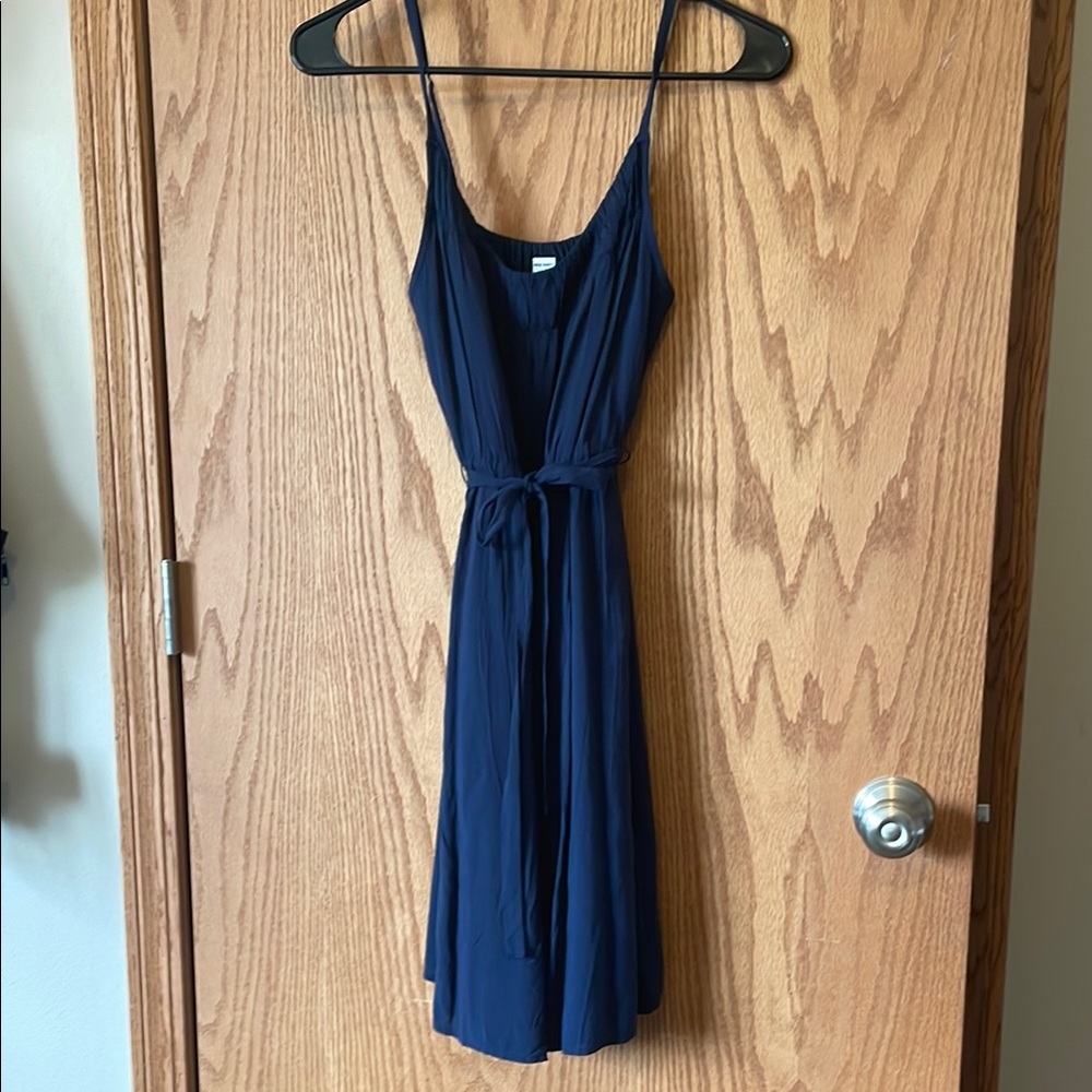 Lined Navy Blue Dress